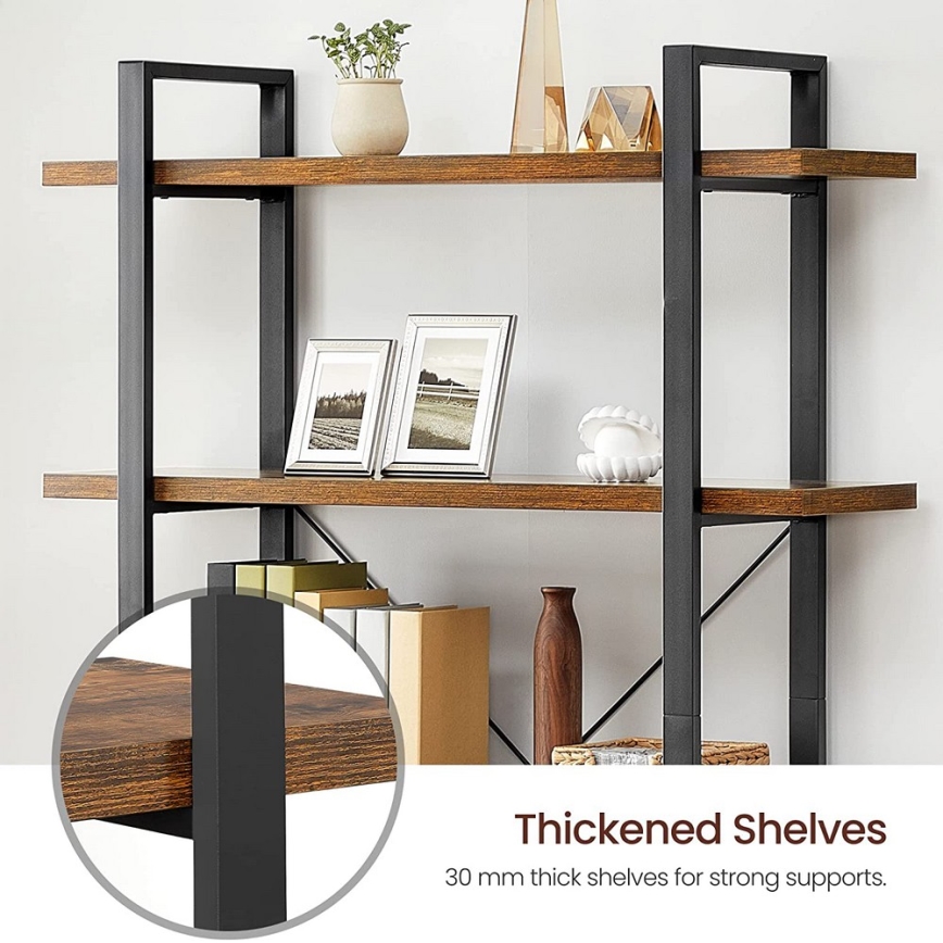 NAVARO Brown/Black Bookcase