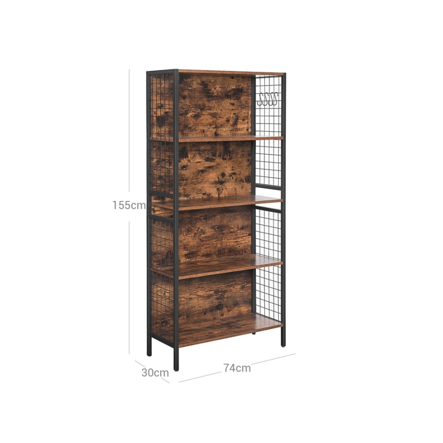 NAVARO Brown/Black Bookcase