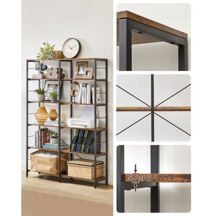 NAVARO Brown/Black Bookcase