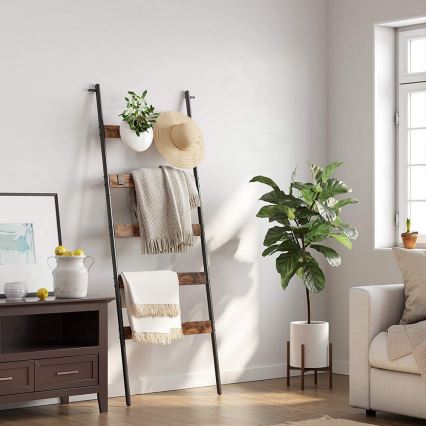 NAVARO Freestanding Coat Rack, Brown/Black