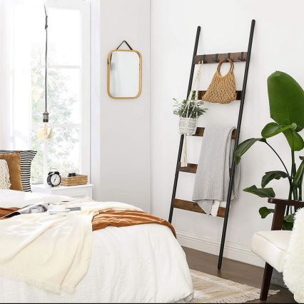 NAVARO Freestanding Coat Rack, Brown/Black