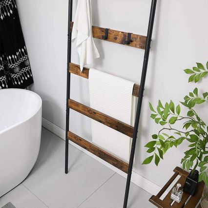 NAVARO Freestanding Coat Rack, Brown/Black