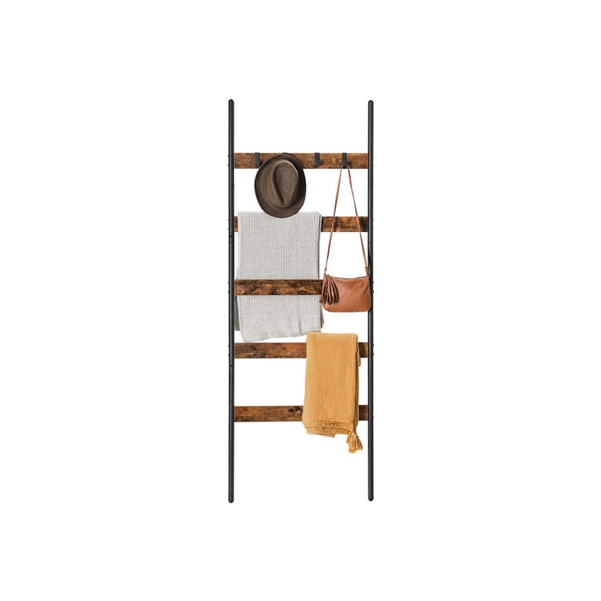 NAVARO Freestanding Coat Rack, Brown/Black