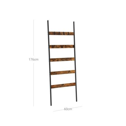 NAVARO Freestanding Coat Rack, Brown/Black