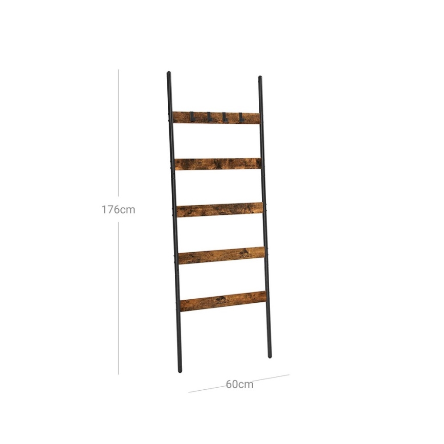 NAVARO Freestanding Coat Rack, Brown/Black