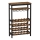 NAVARO Multipurpose Wine and Glass Rack Brown/Black
