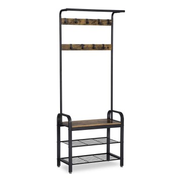 NAVOR Freestanding Coat Rack, Brown/Black