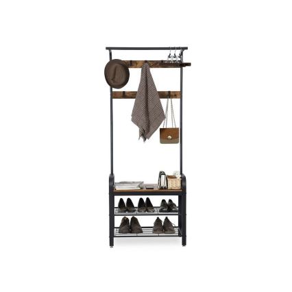 NAVOR Freestanding Coat Rack, Brown/Black