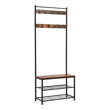 NAVOR Freestanding Coat Rack, Brown/Black