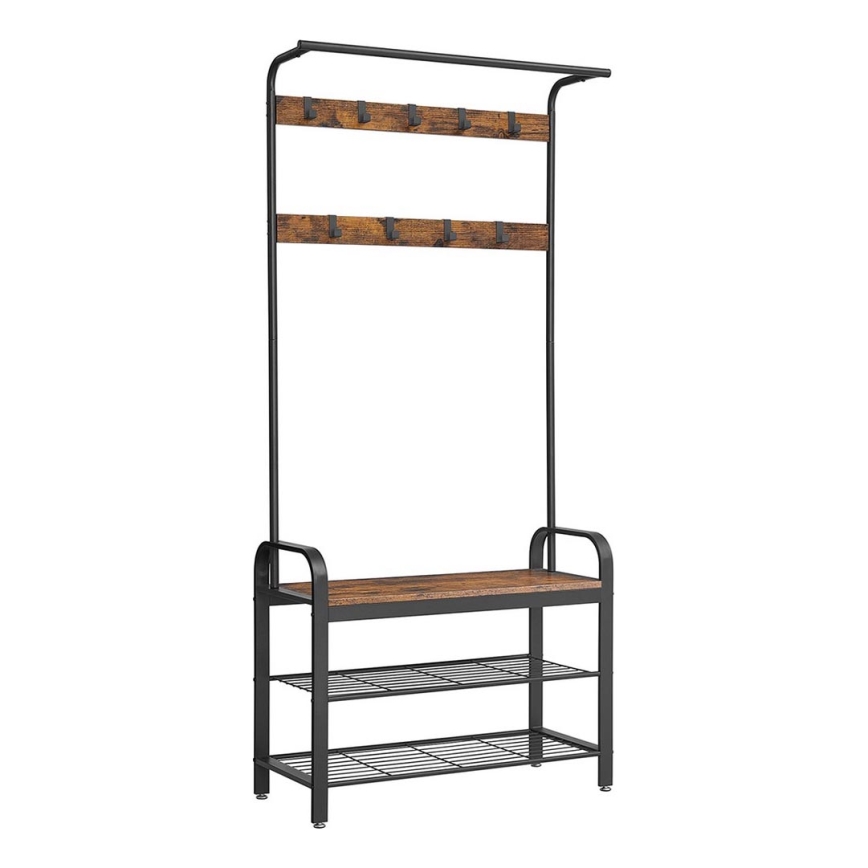 NAVOR Freestanding Coat Rack Brown/Black