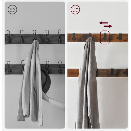 NAVOR Freestanding Coat Rack Brown/Black