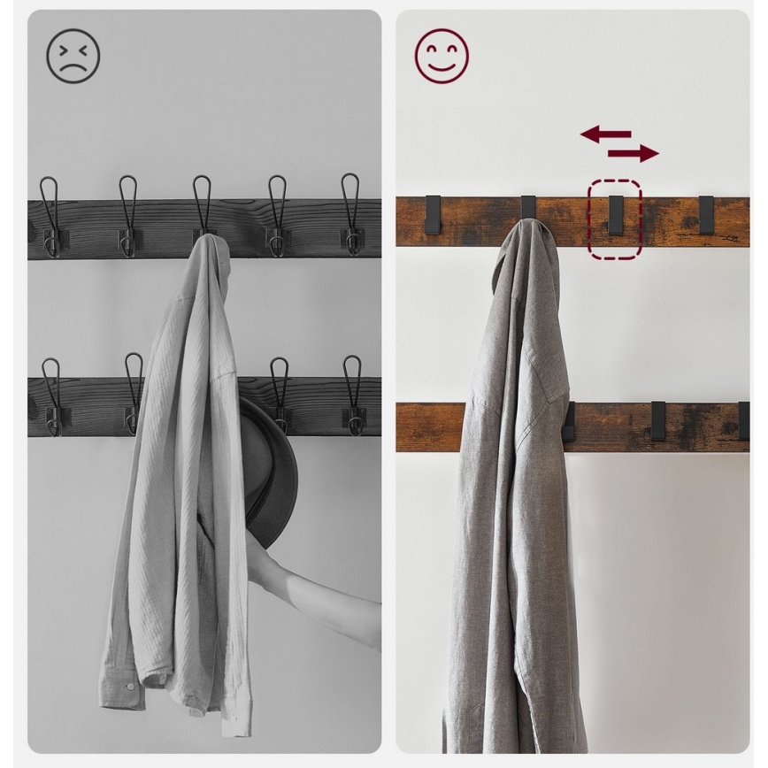 NAVOR Freestanding Coat Rack Brown/Black