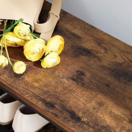 NAVOR Freestanding Coat Rack, Brown/Black