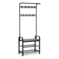 NAVOR Freestanding Coat Rack, Brown/Black