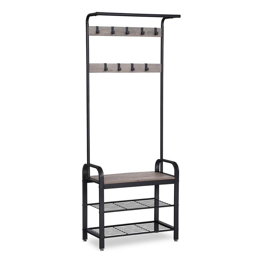 NAVOR Freestanding Coat Rack, Brown/Black