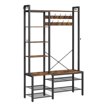 NAVOR Freestanding Coat Rack Brown/Black