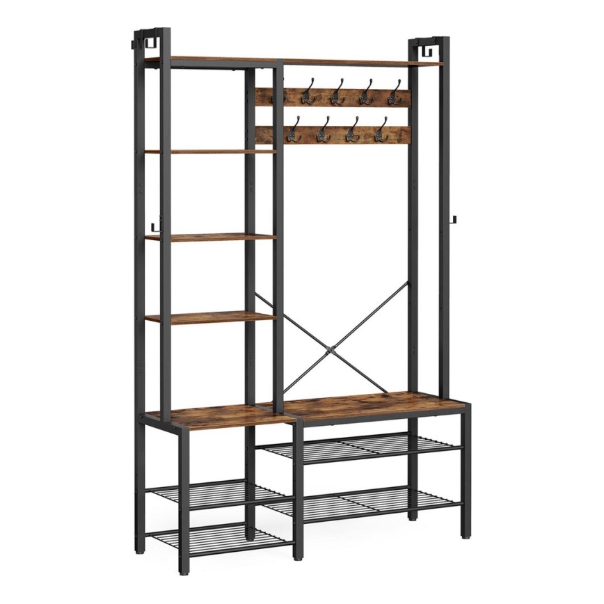 NAVOR Freestanding Coat Rack Brown/Black