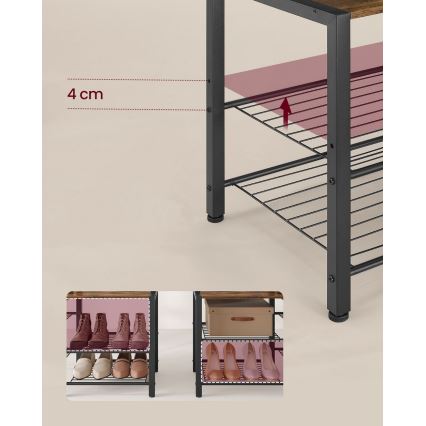 NAVOR Freestanding Coat Rack Brown/Black