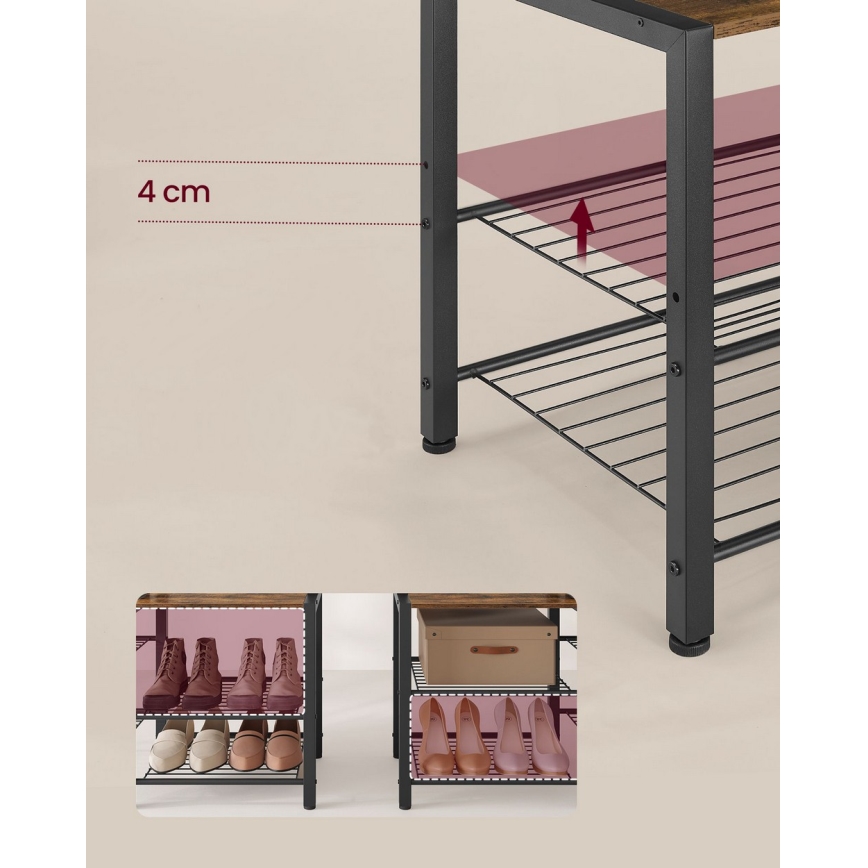 NAVOR Freestanding Coat Rack Brown/Black