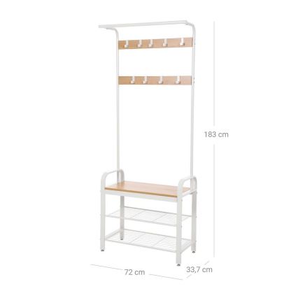 NAVOR Freestanding Coat Rack - Brown/White