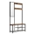NAVOR Freestanding Coat Rack with Mirror, Brown/Black