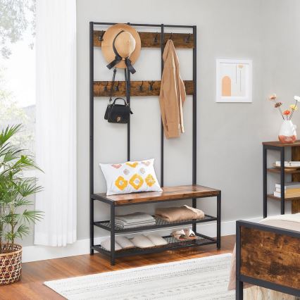 NAVOR Standing Coat Rack brown/black