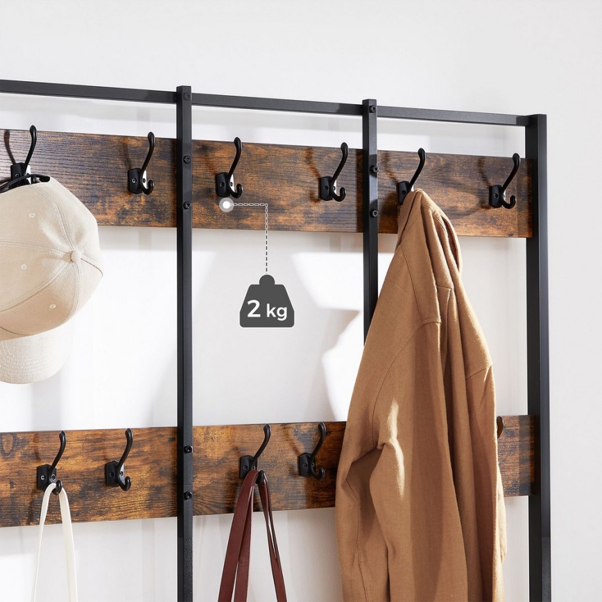 NAVOR Standing Coat Rack brown/black
