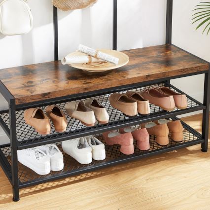 NAVOR Standing Coat Rack brown/black