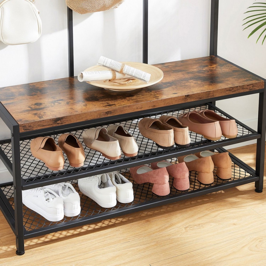 NAVOR Standing Coat Rack brown/black