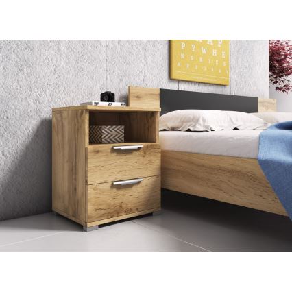 NED bedside table in Wotan oak