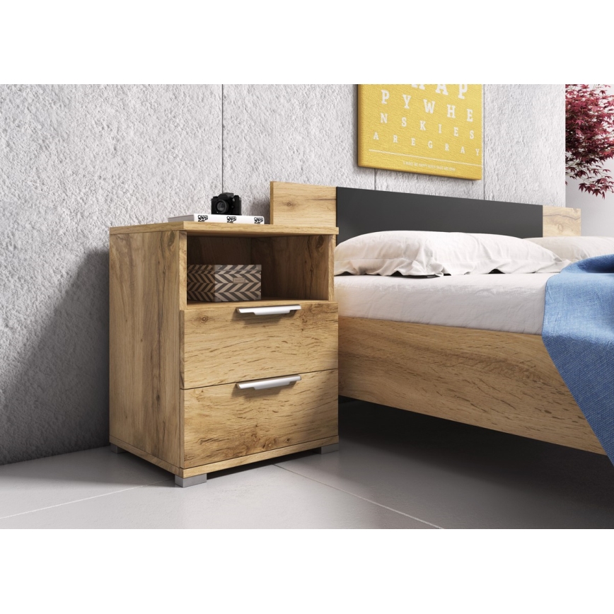 NED bedside table in Wotan oak