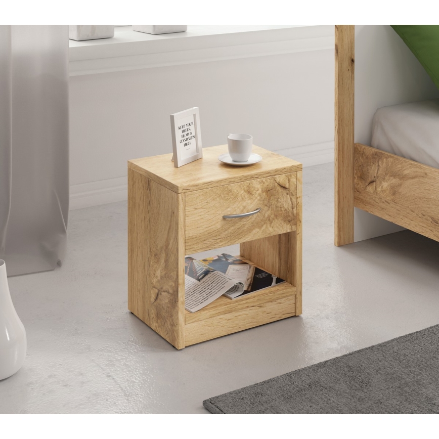 NED Bedside Table in Wotan Oak