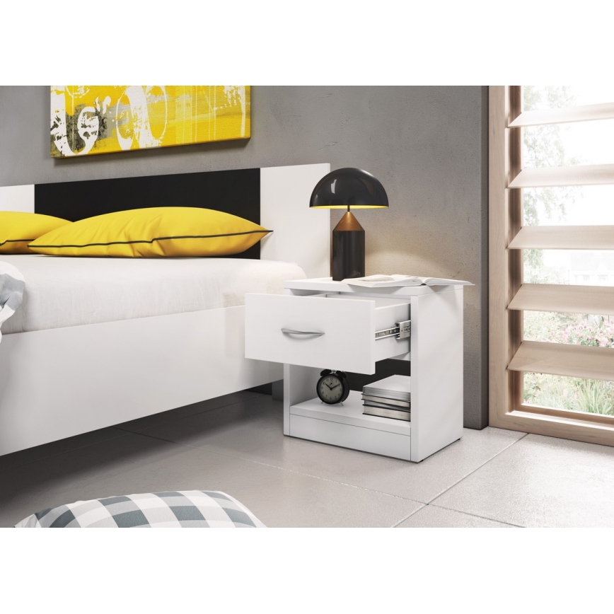 NED bedside table, white