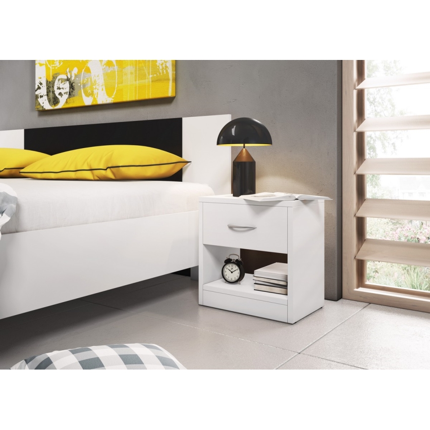 NED bedside table, white