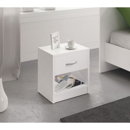 NED bedside table, white