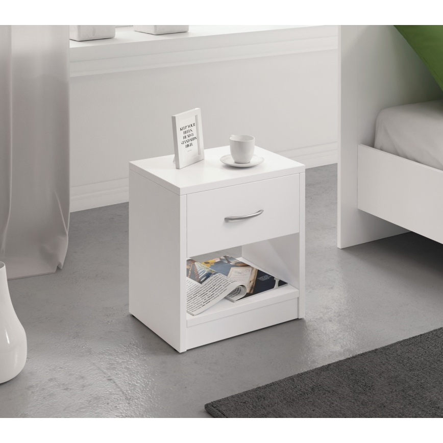 NED bedside table, white