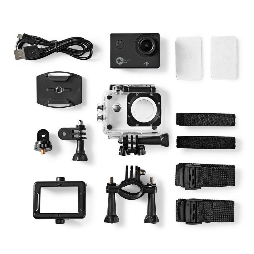 Action camera with a waterproof case 4K Ultra HD/WiFi/2 FTF 16MP