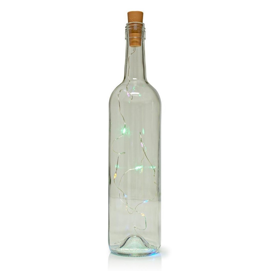 LED Decorative chain with a bottle stopper 8xLED/3xLR44 IP44 0,798m