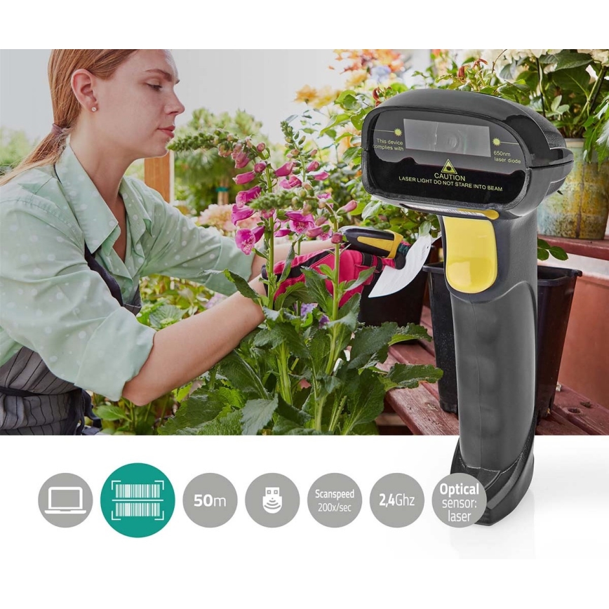 Wireless laser barcode scanner 5V