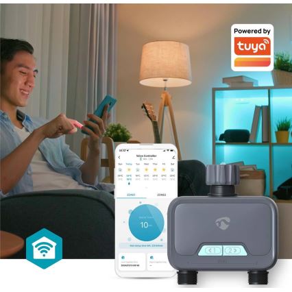Water flow regulator 4xAA Wi-Fi Tuya IP54