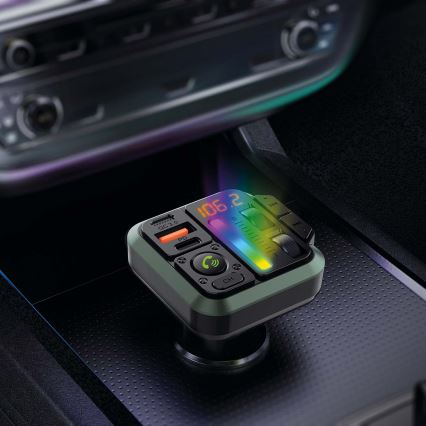 FM car transmitter with hands-free function