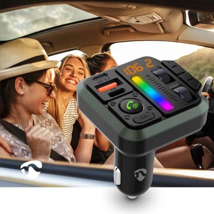 FM car transmitter with hands-free function