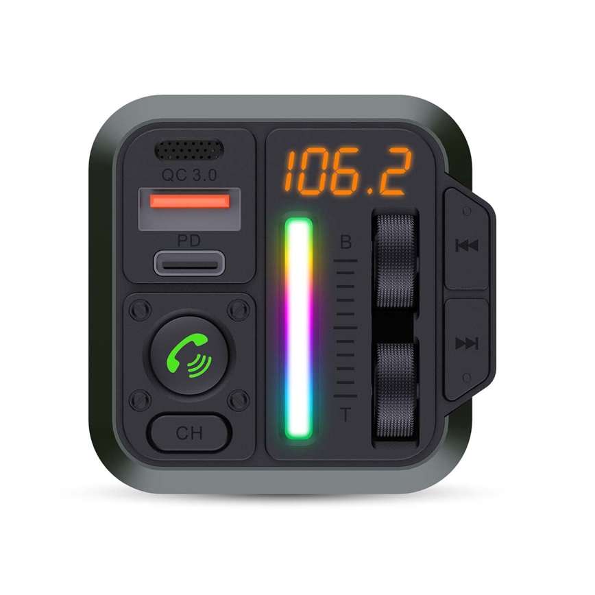 FM car transmitter with hands-free function