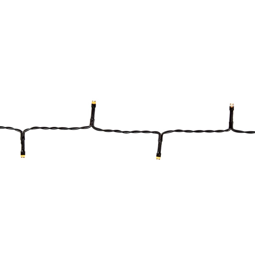 LED outdoor Christmas string lights 192xLED/7 functions/3xAA 14.9m IP44 warm white