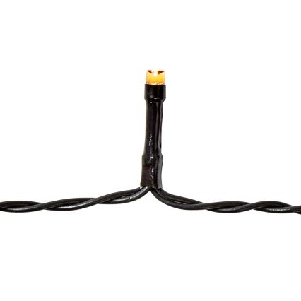 LED outdoor string lights 192xLED/7 modes/3xAA 14.9m IP44 warm white