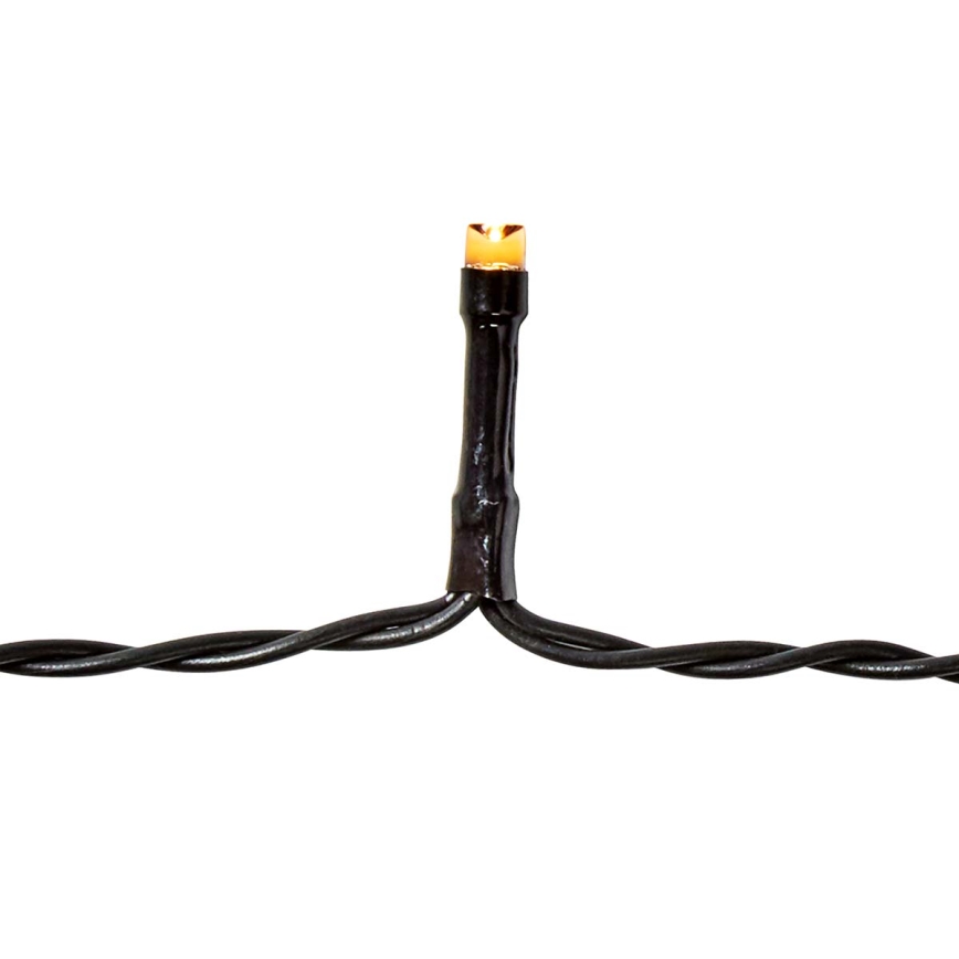 LED outdoor string lights 192xLED/7 modes/3xAA 14.9m IP44 warm white