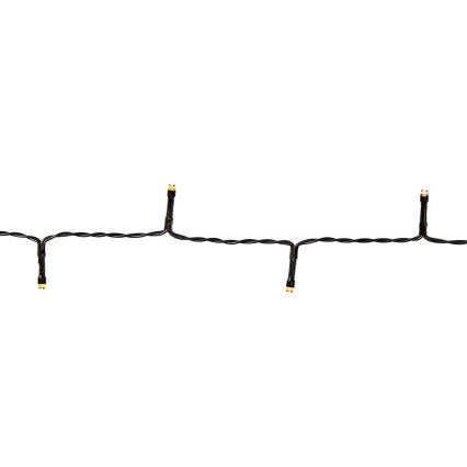 Outdoor LED Christmas string lights 48xLED/7 functions/3xAA 4.1m IP44 warm white