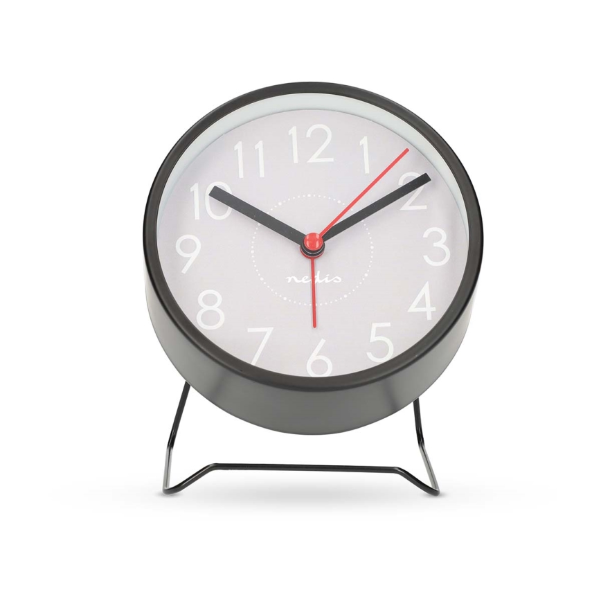 Analog alarm clock 1xAA black