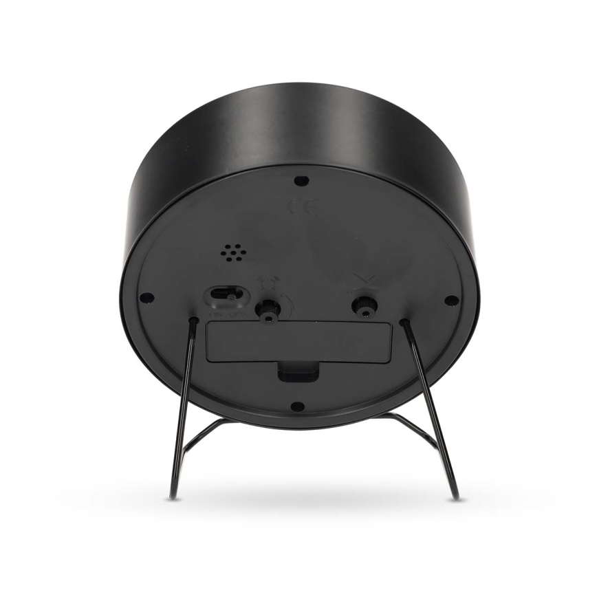 Analog alarm clock 1xAA black