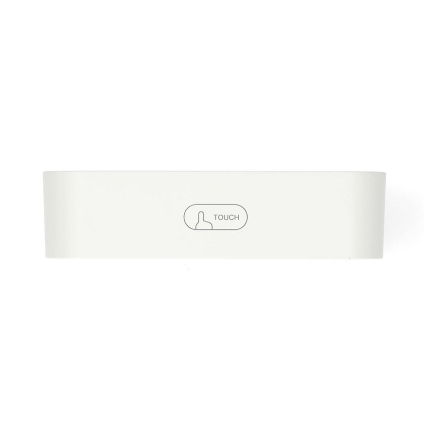 Digital alarm clock with thermometer and hygrometer, white, 2×AA